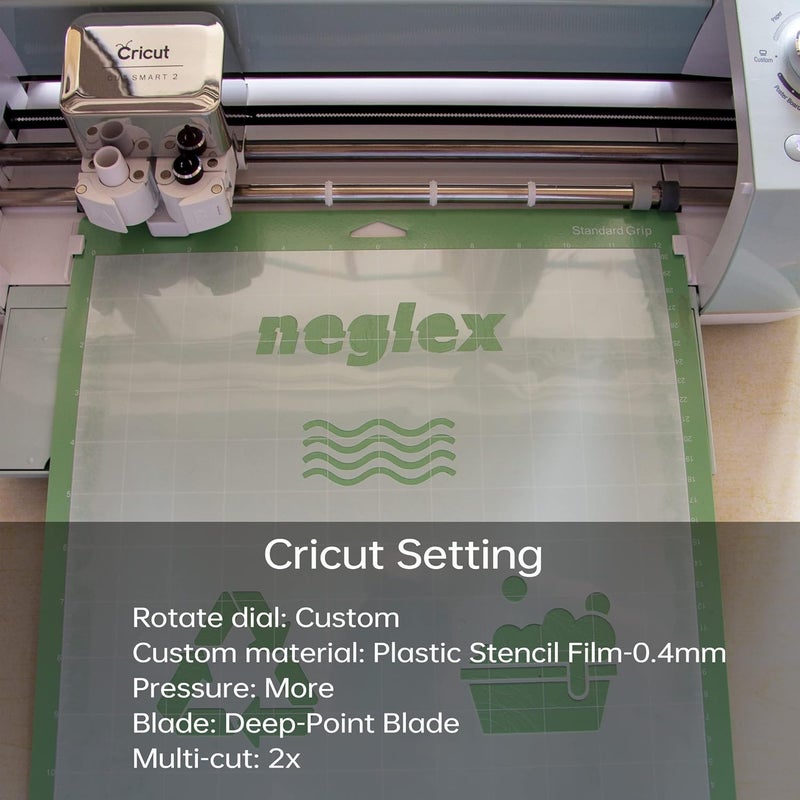 neglex 10PCS 7mil Blank Mylar Stencil Sheets,12X12 inch Milky Translucent PET Blank Stencils Sheets,Template Material for Cutting Machines, Laser Cutting, Food-Safe Craft Plastic - Image 5